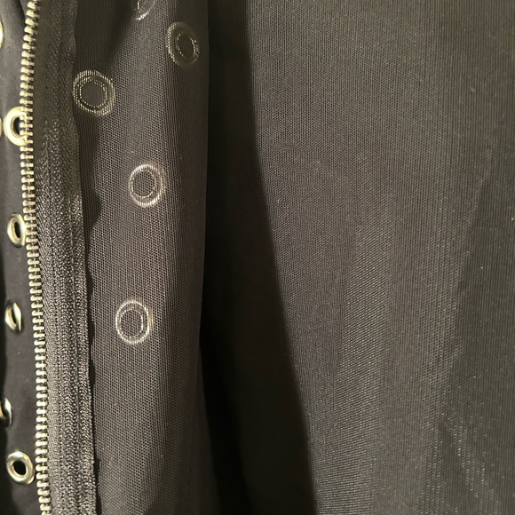 Boston Proper Sport Grommet Embellished Full Zip Hoodie Black Size Small - Picture 6 of 7